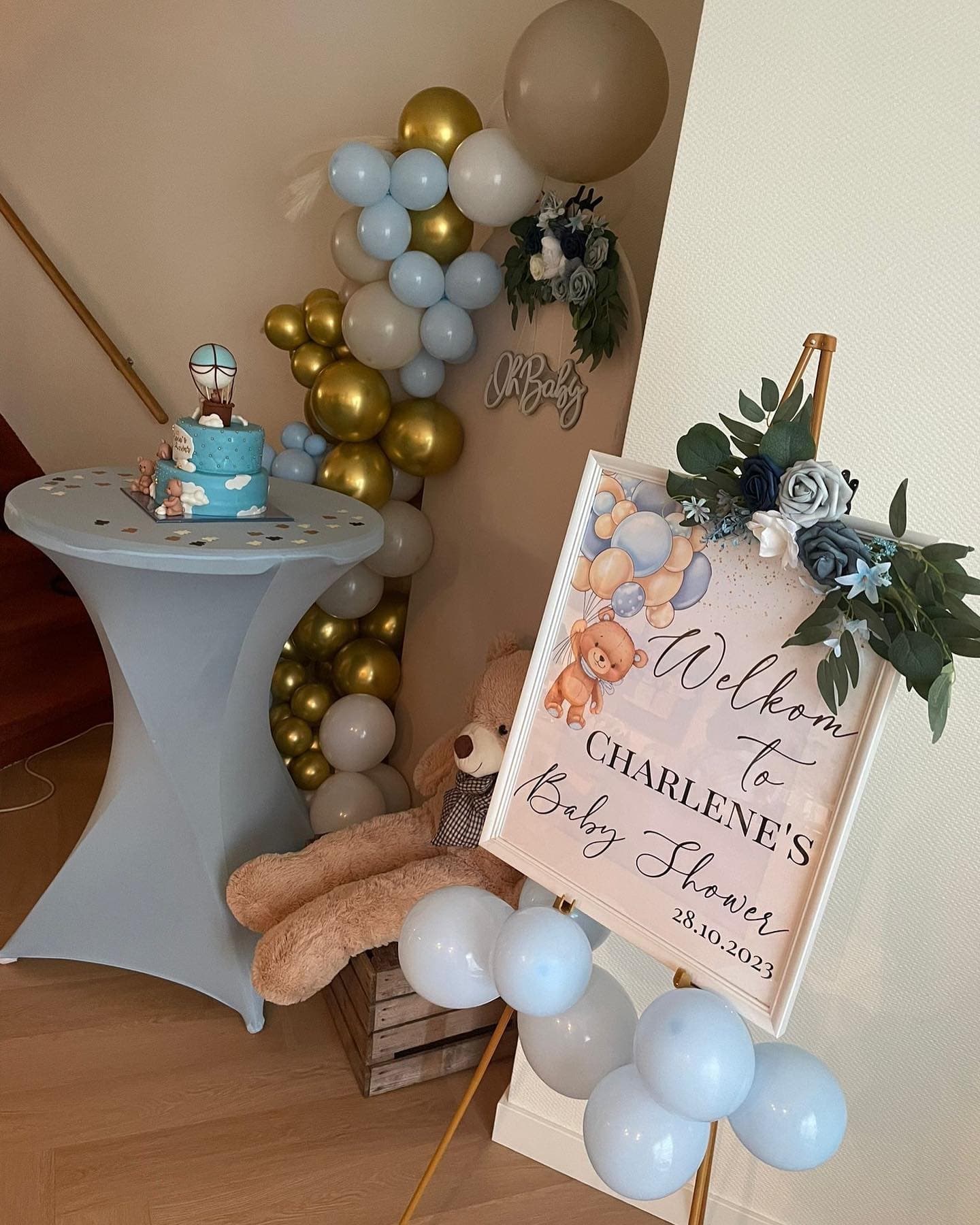 Babyshower aankleding